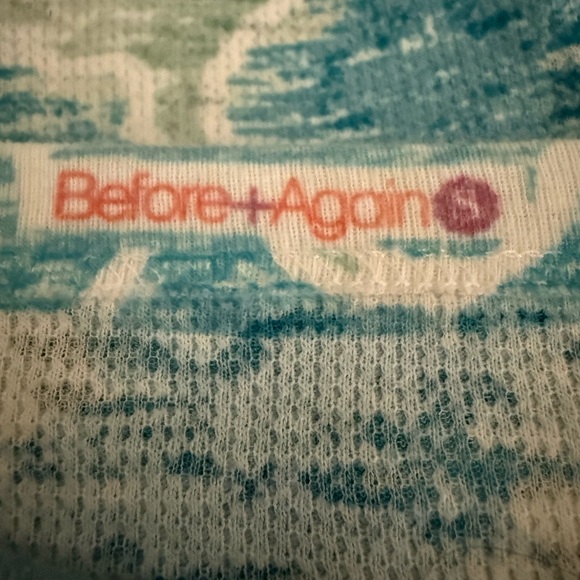 Before + Again Sundance Blue Floral Top light thermal material - Picture 5 of 7